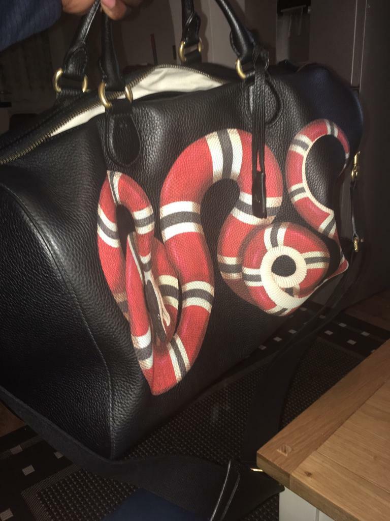 gucci snake duffle